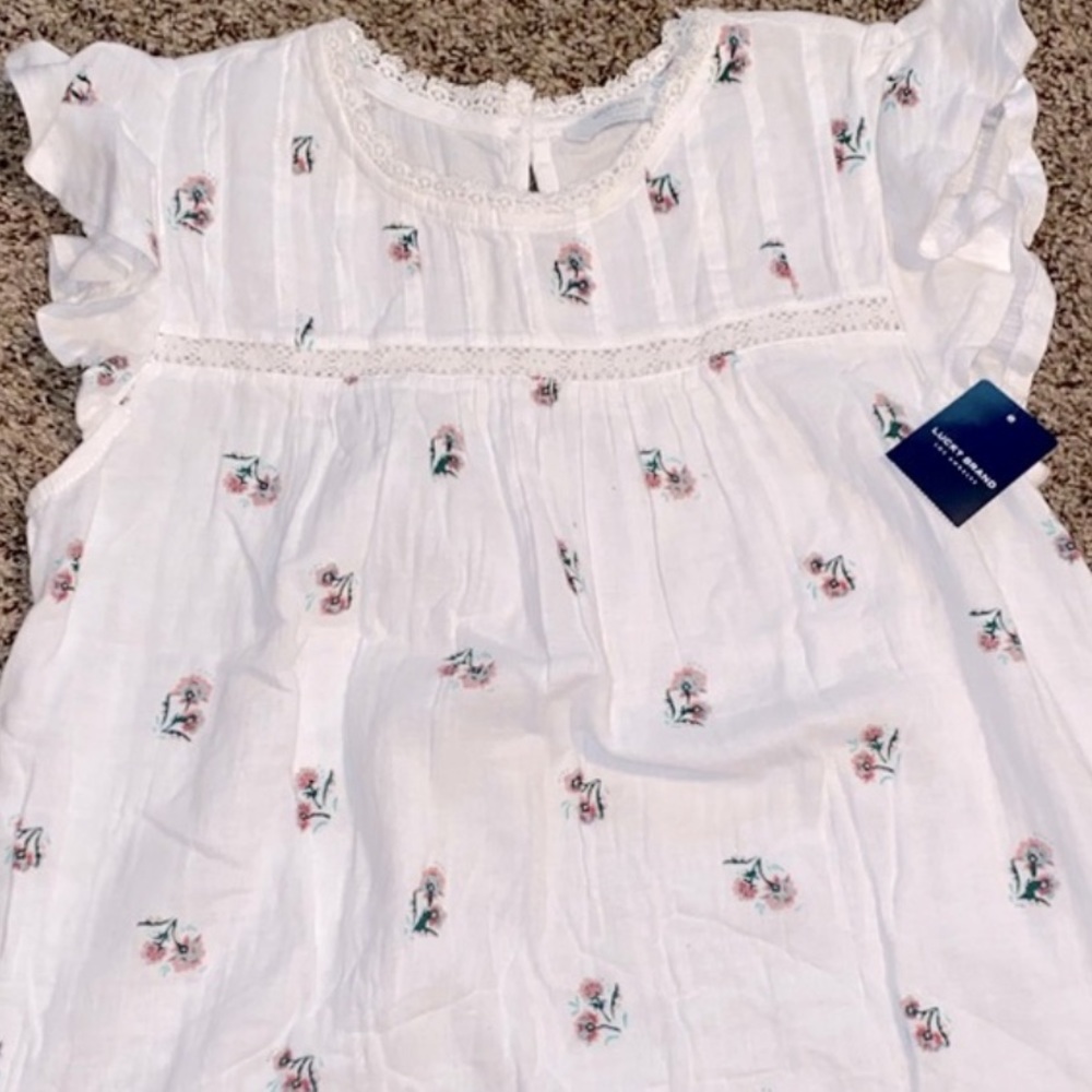 NWT floral Lucky Brand baby doll top🌸 size small